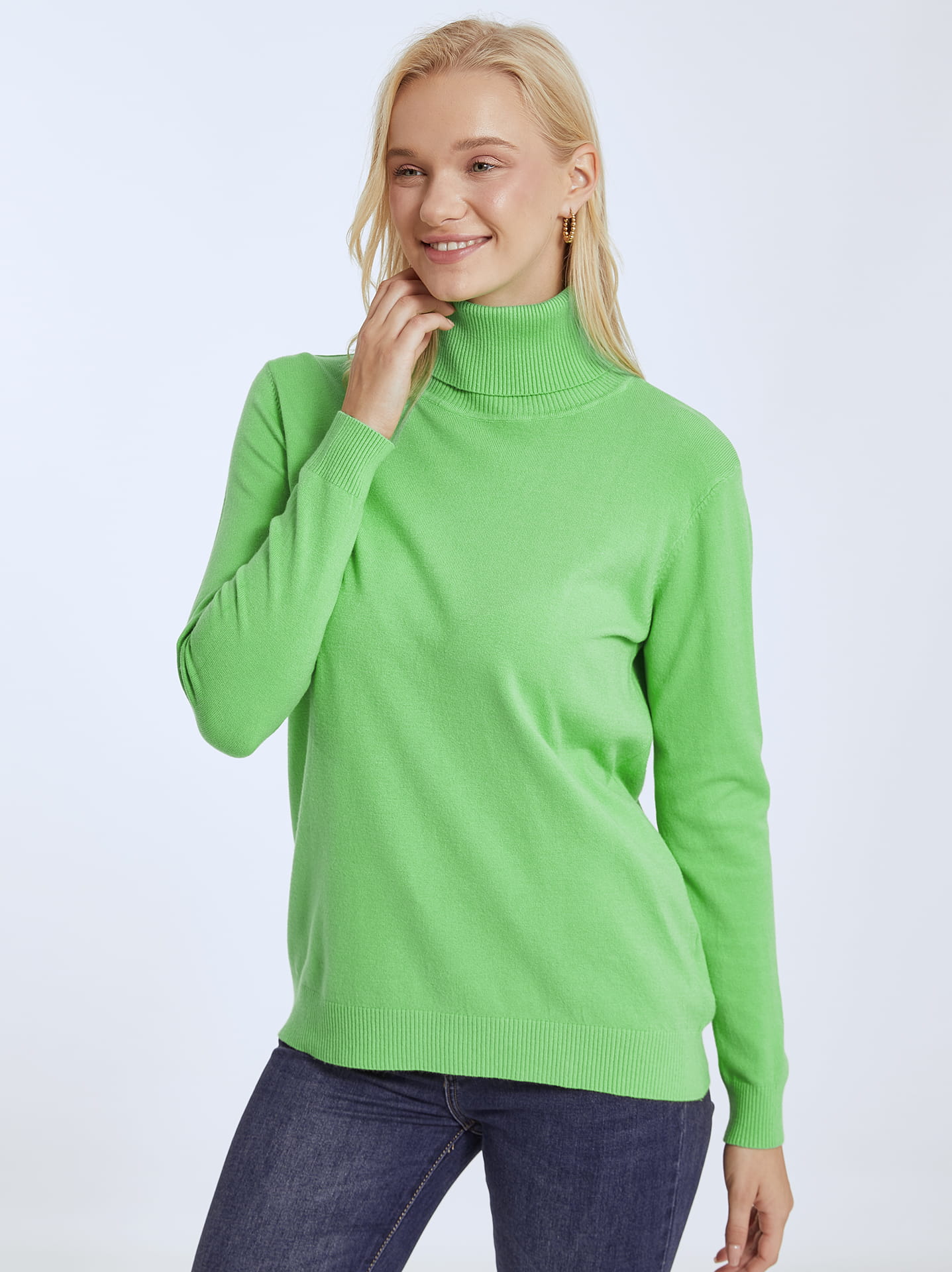 Light on sale green turtleneck