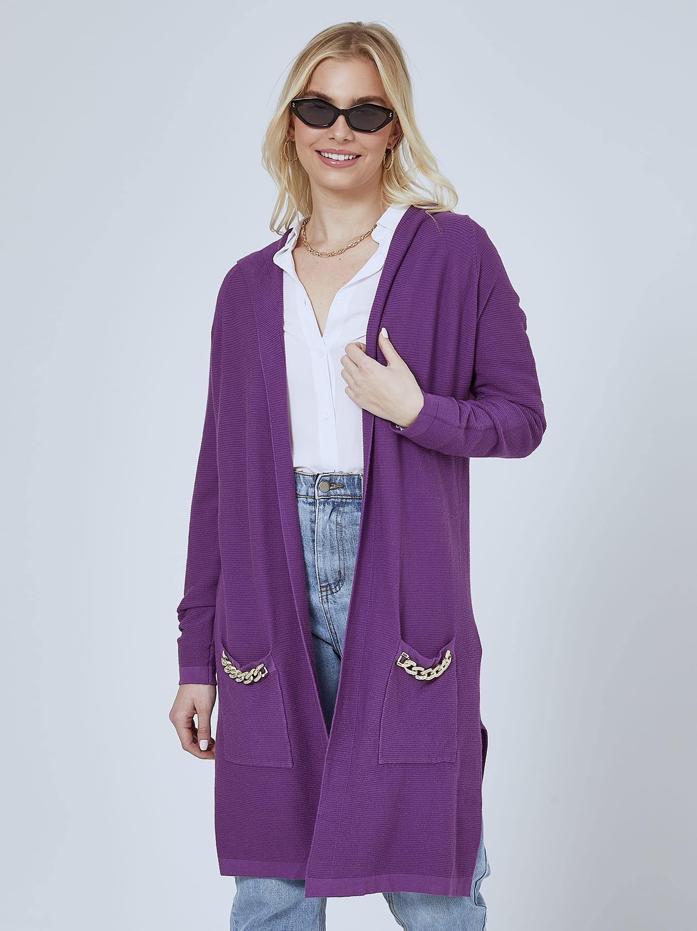 Deep hotsell purple cardigan