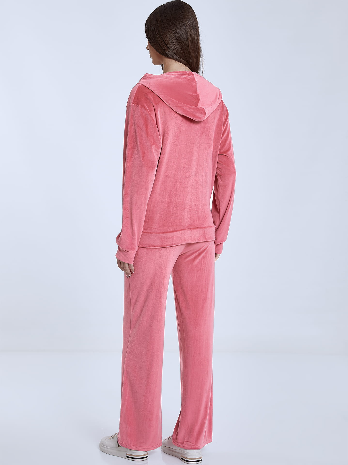 Pink velvet tracksuit on sale set