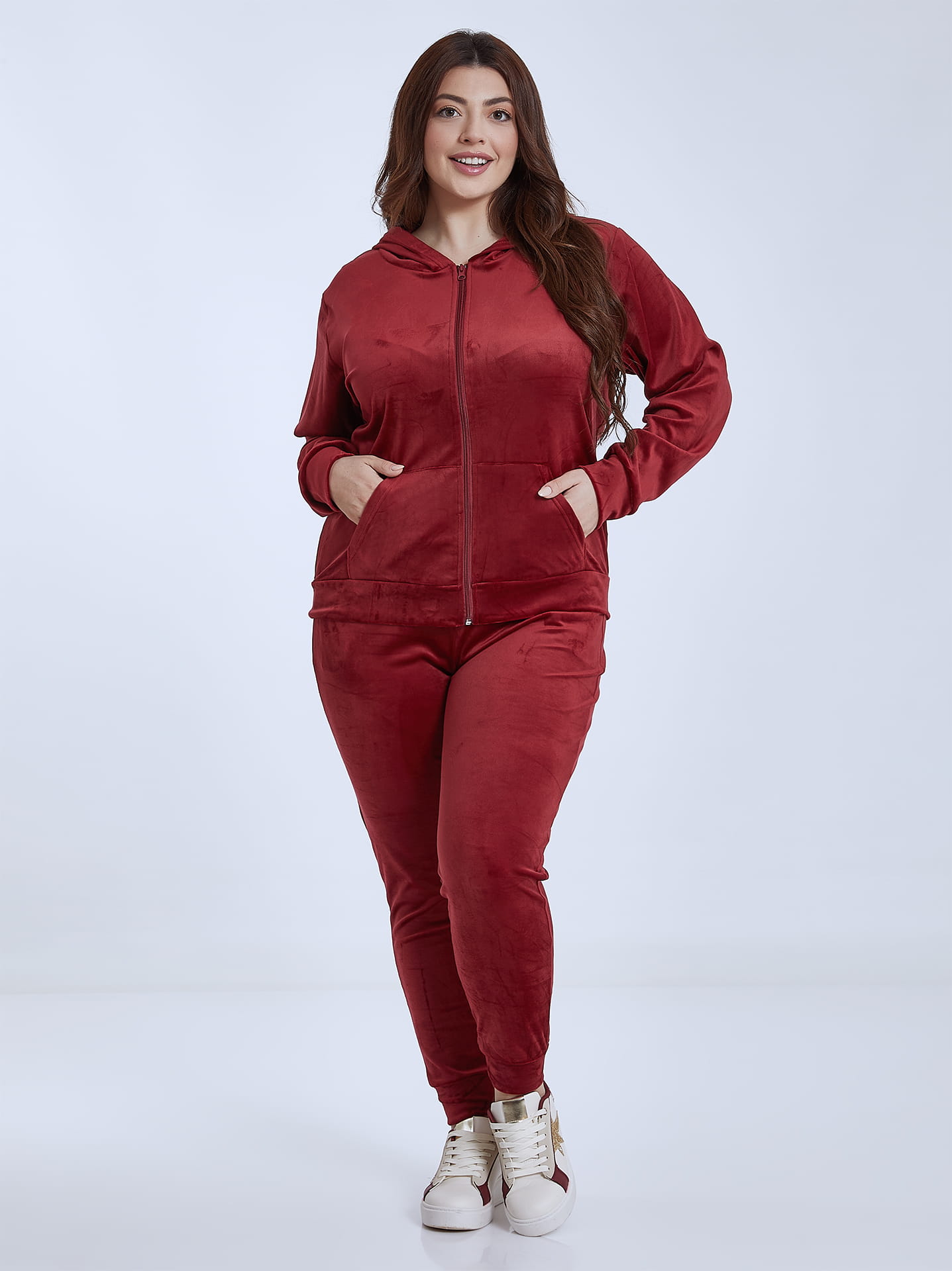 Velvet tracksuit sale set