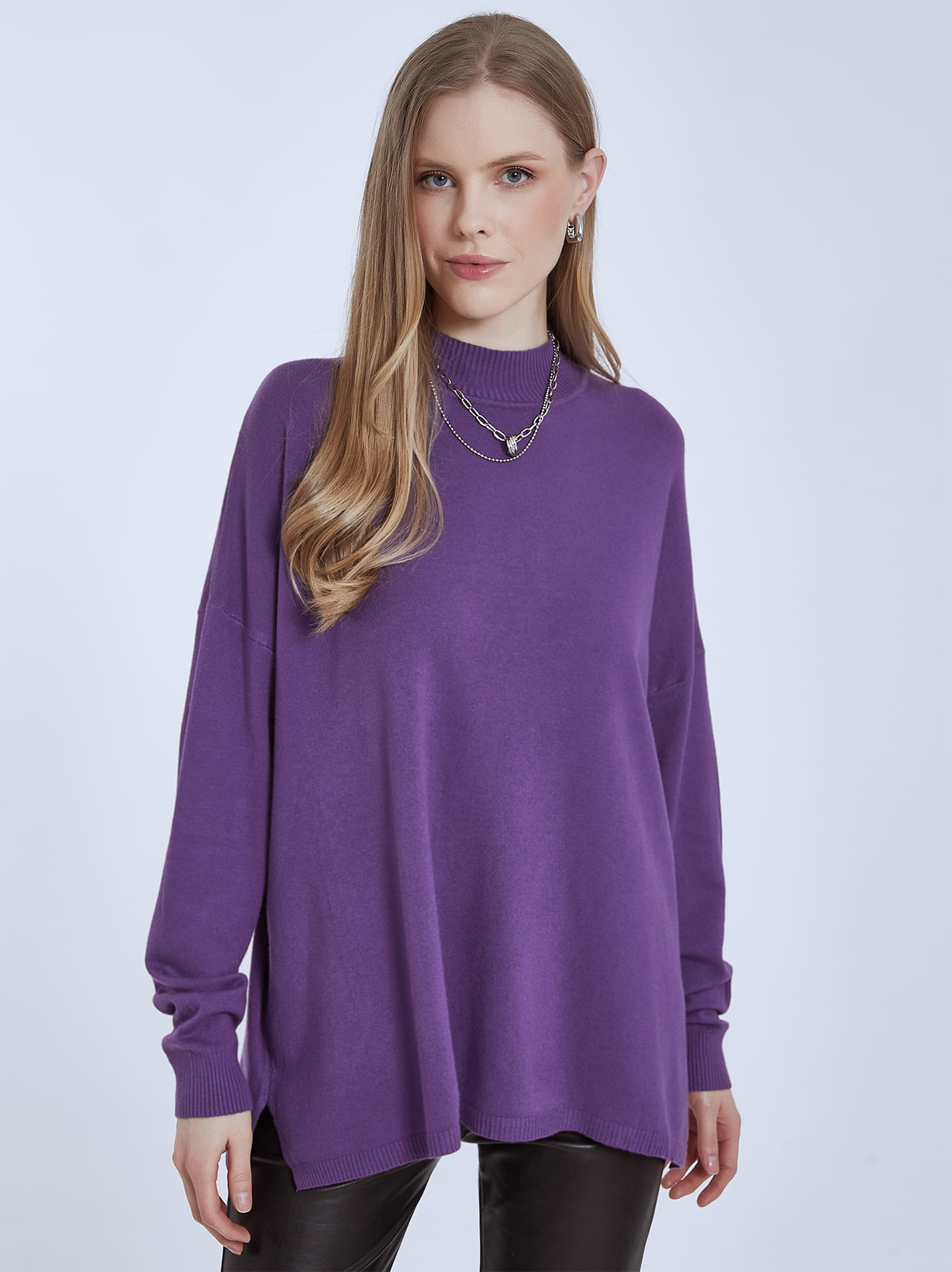 Dark purple clearance sweater women's