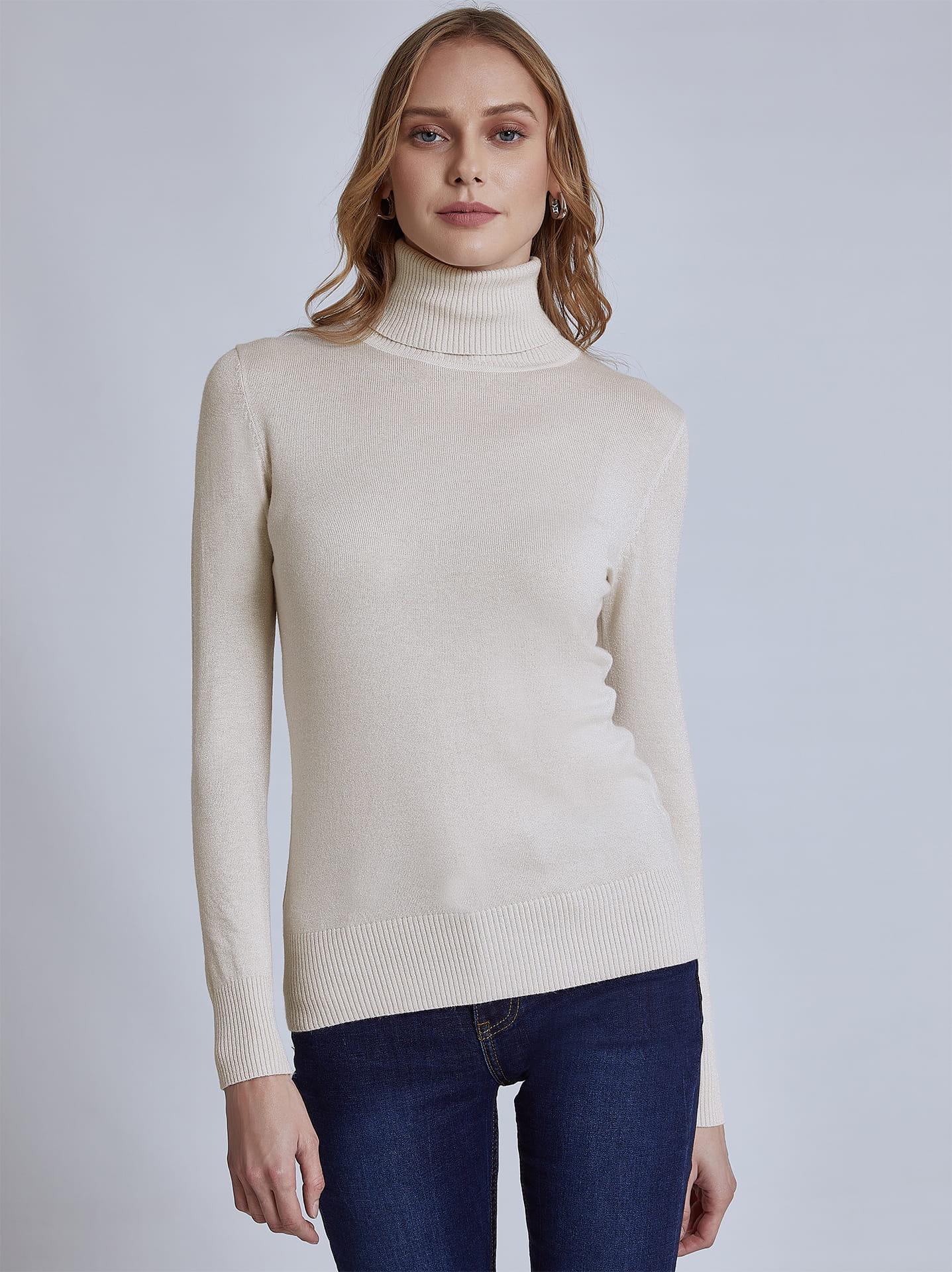 Light sales beige turtleneck