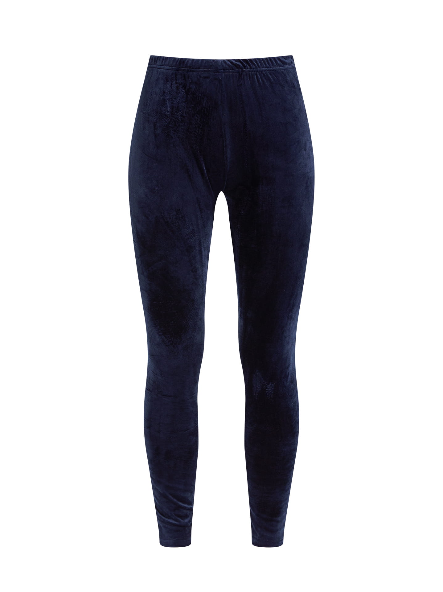 Velvet elastic leggings curvy in dark blue, 8.99€