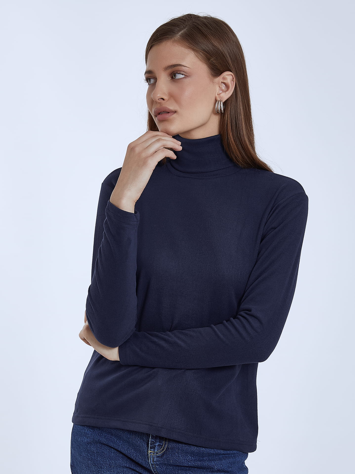 Dark on sale blue turtleneck