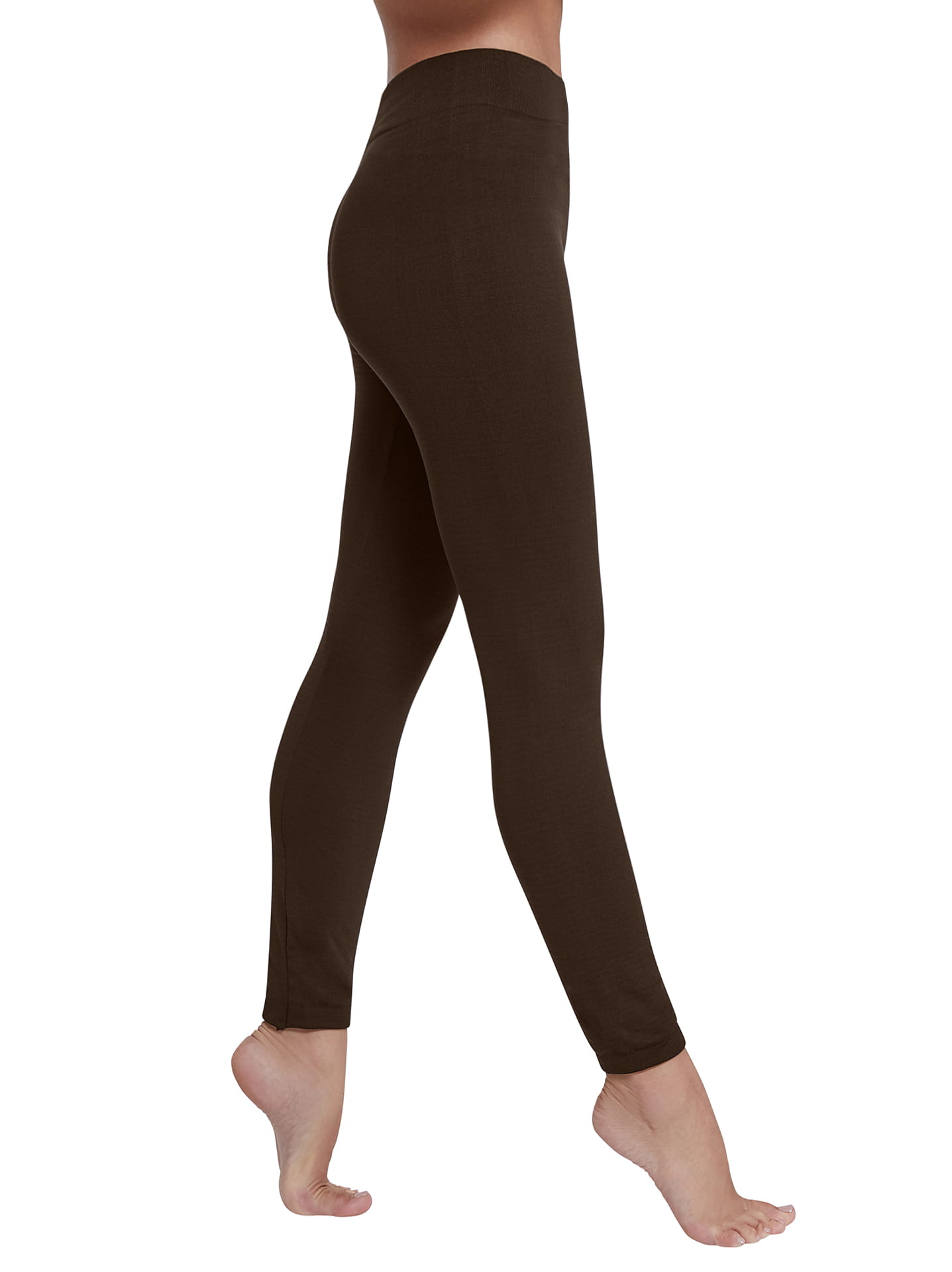 High waist thermal leggings curvy in dark brown, 4.99€