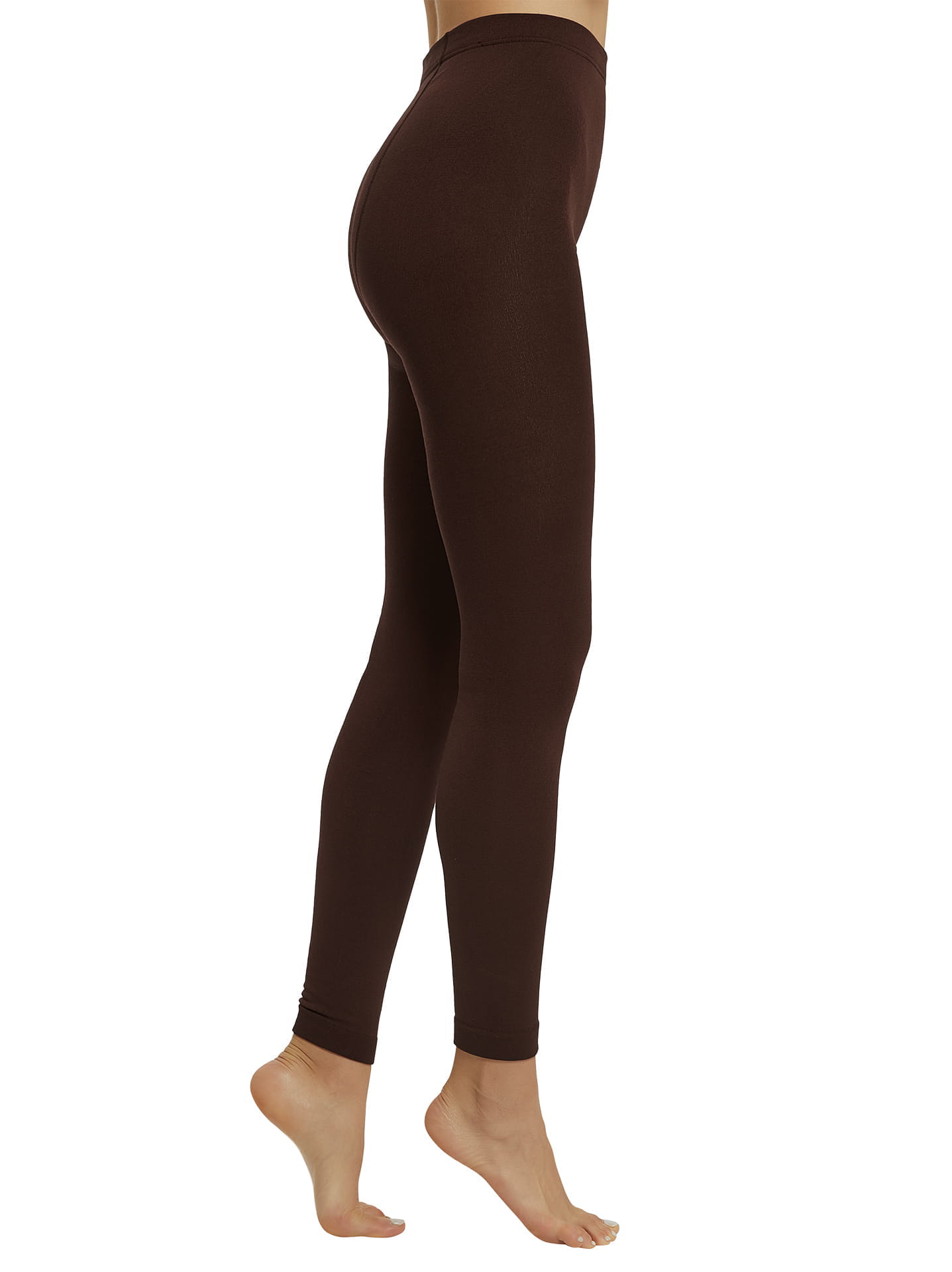 Thermal leggings 380den curvy in dark brown, 4.99€
