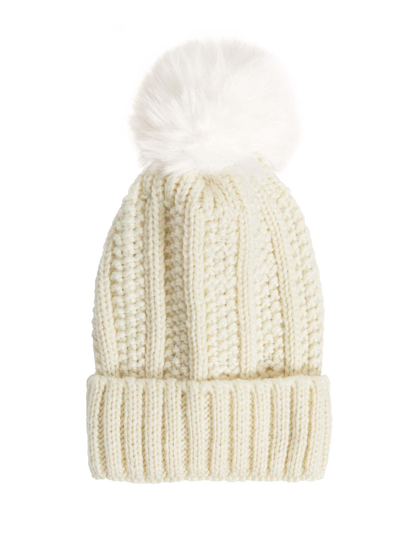 Beanie with furry pon pon in off white, 2.99€ | Celestino