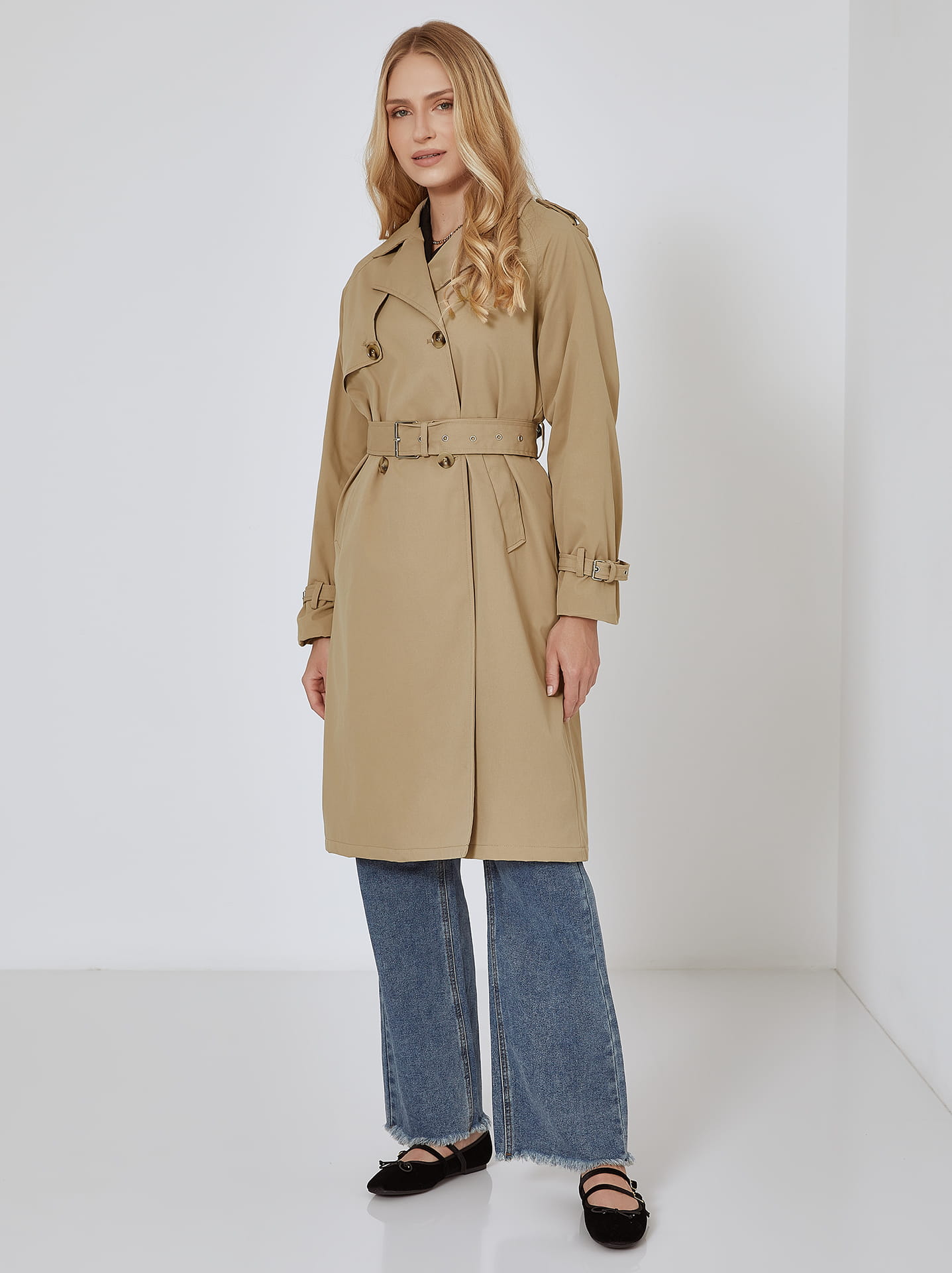 Dark beige trench coat hotsell