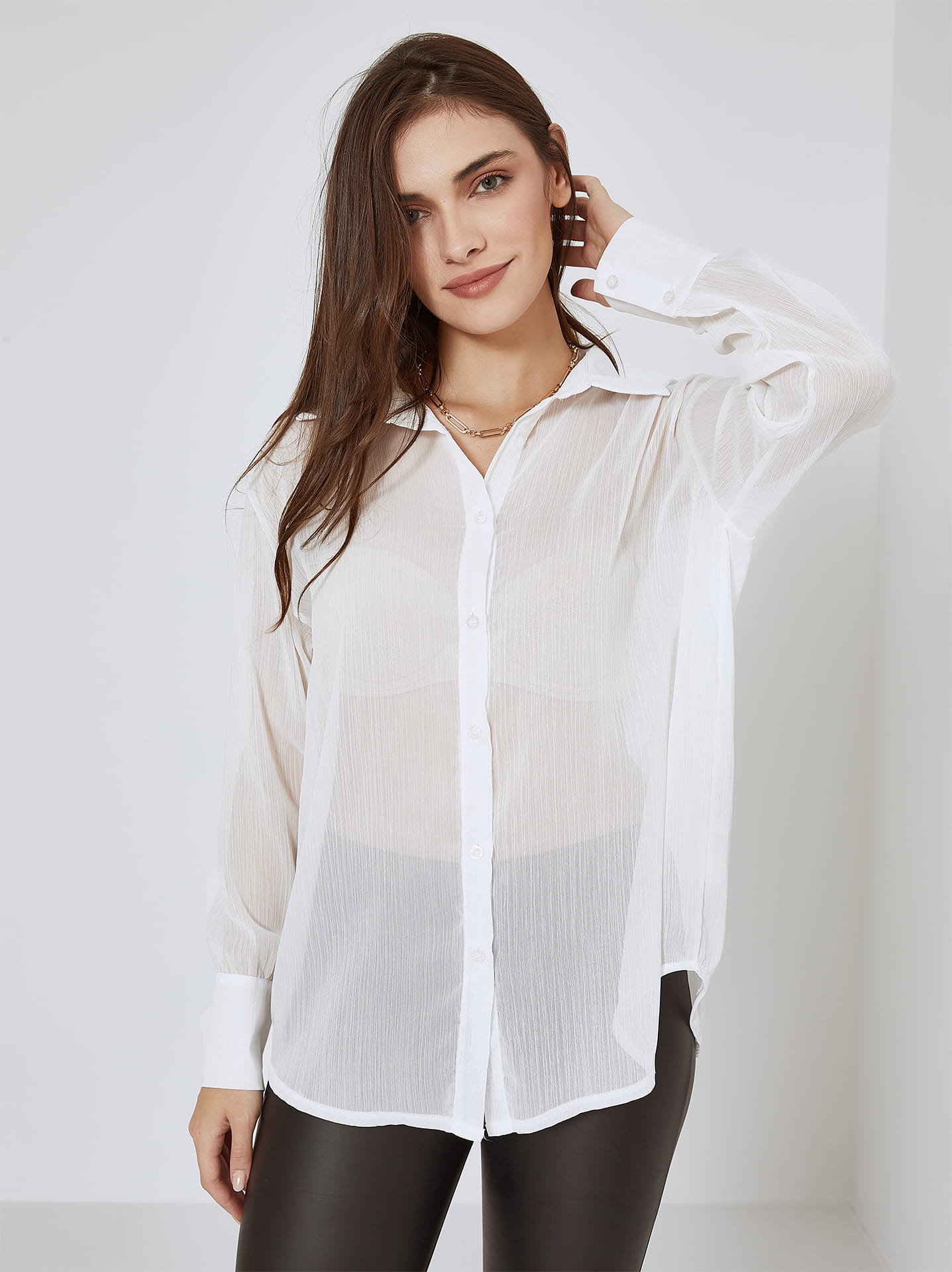 SHEER （SR）DRESS SHIRT うっちー WDIRARA Men's Sheer Mesh T-Shirt See Through Glitter Long