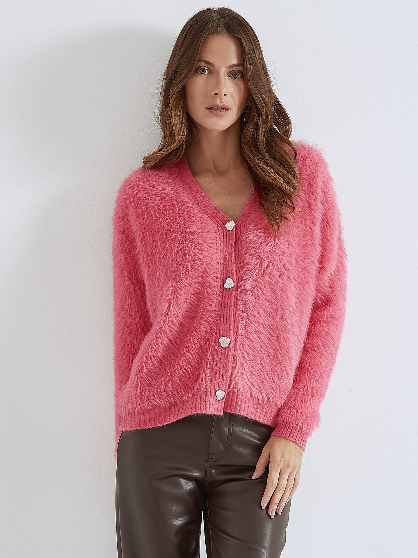 heart button cardigan