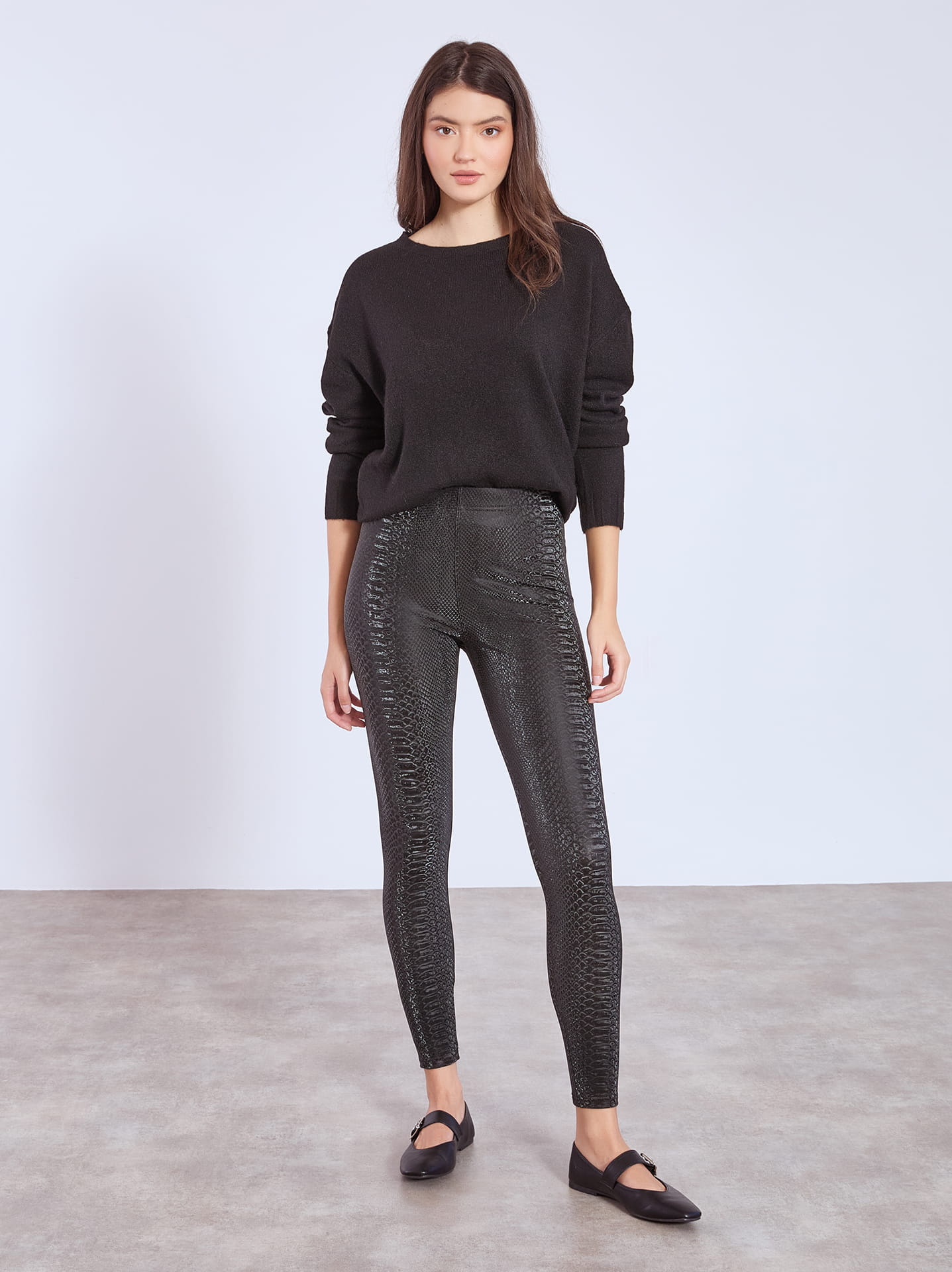 Παντελόνι δερματίνης με φούτερ