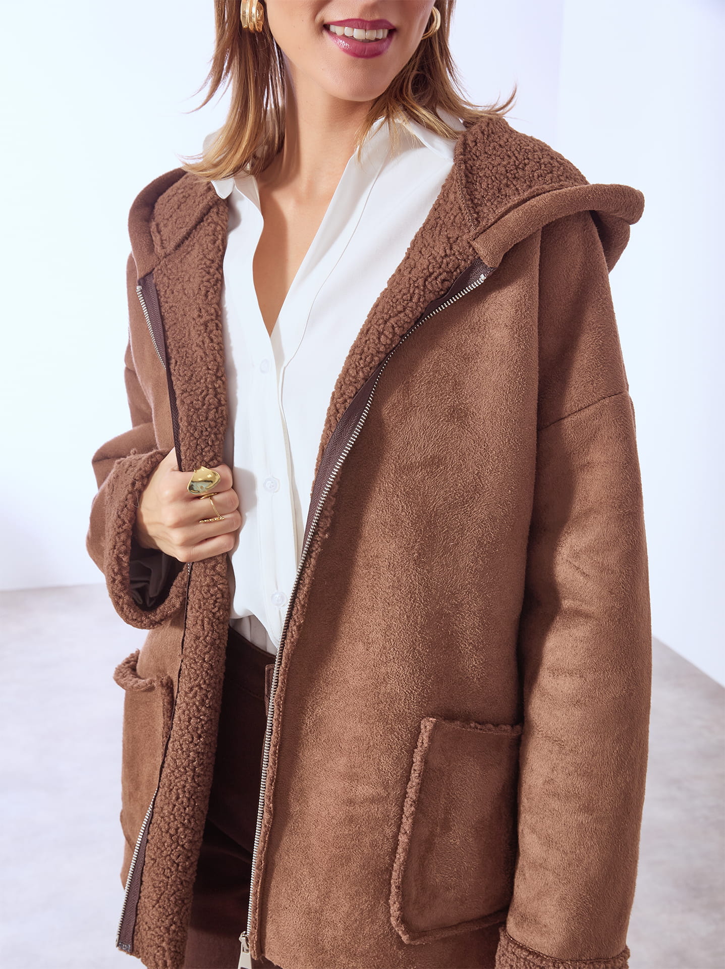 Πανωφόρι suede like