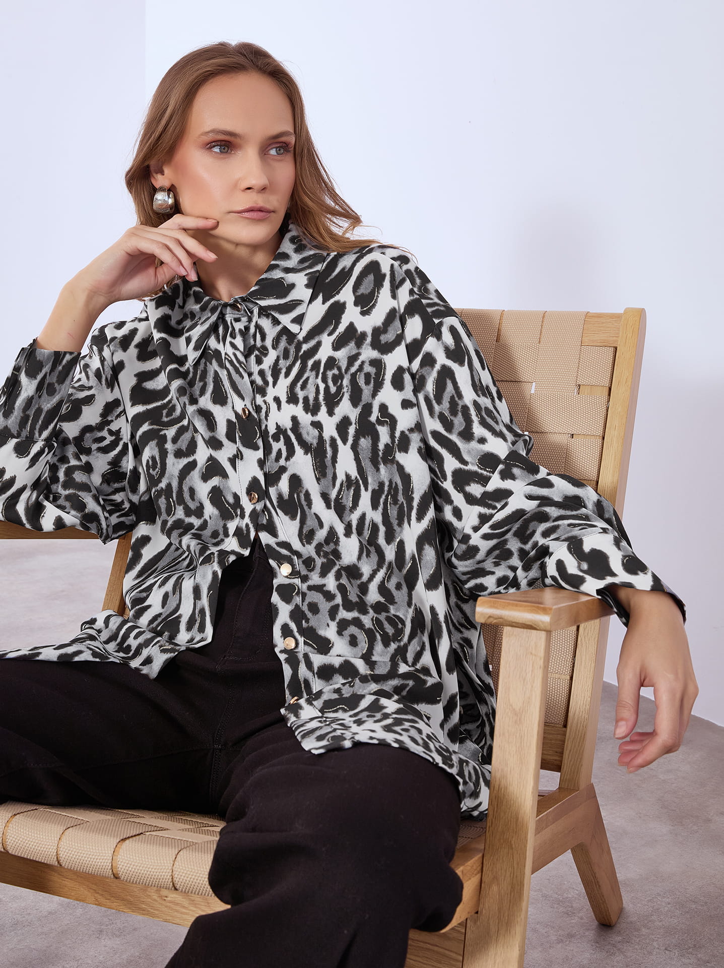 シャツ ASCLO Grunge Leopard Shirt (2color) ASCLO Grunge Leopard Shirt (2color) - ASCLO